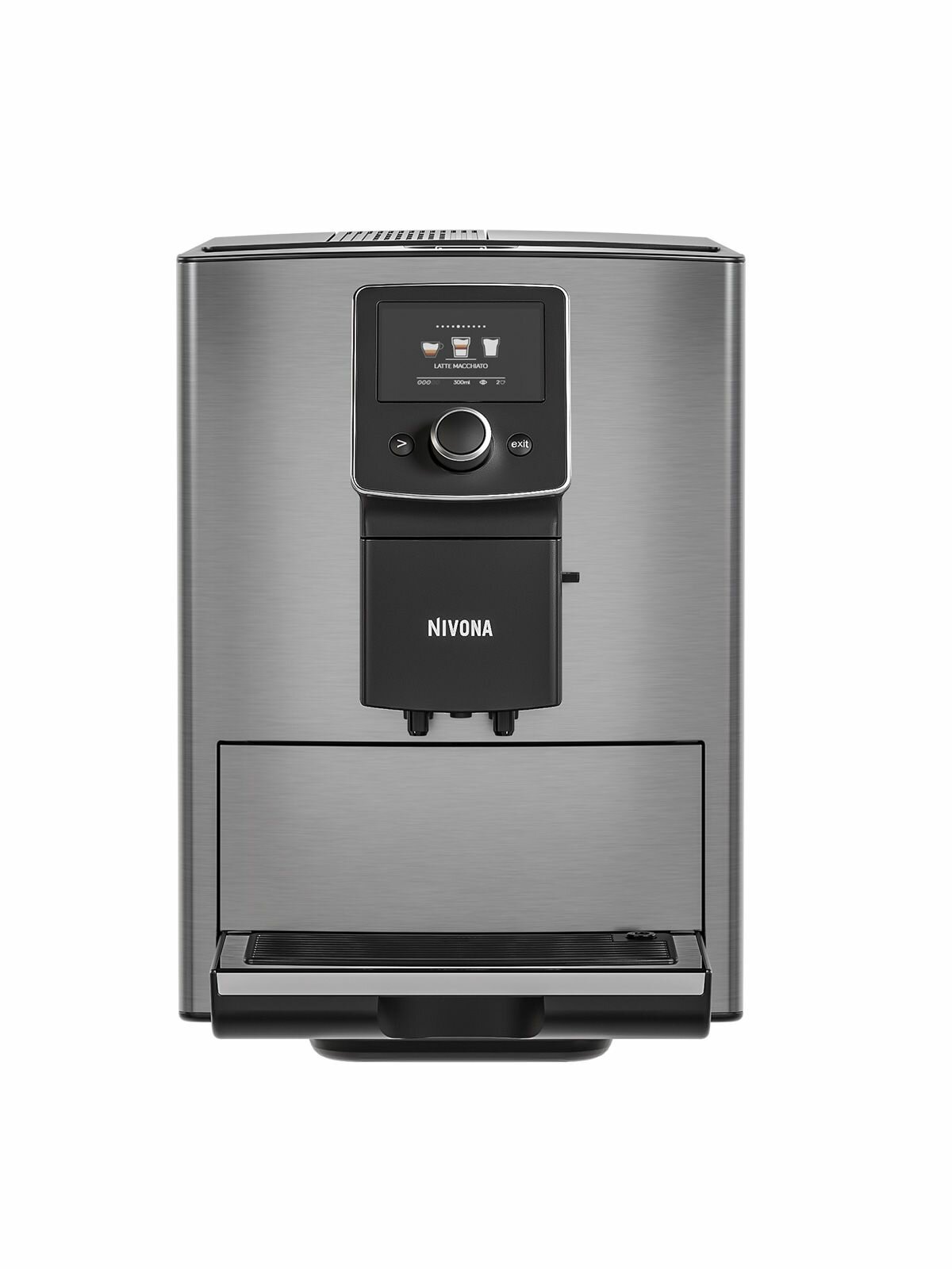Автоматическая кофемашина Nivona CafeRomatica NICR 825, цветной дисплей, автоматический капучинатор, 9 рецептов, два капучино одновременно, стальной — фото 1