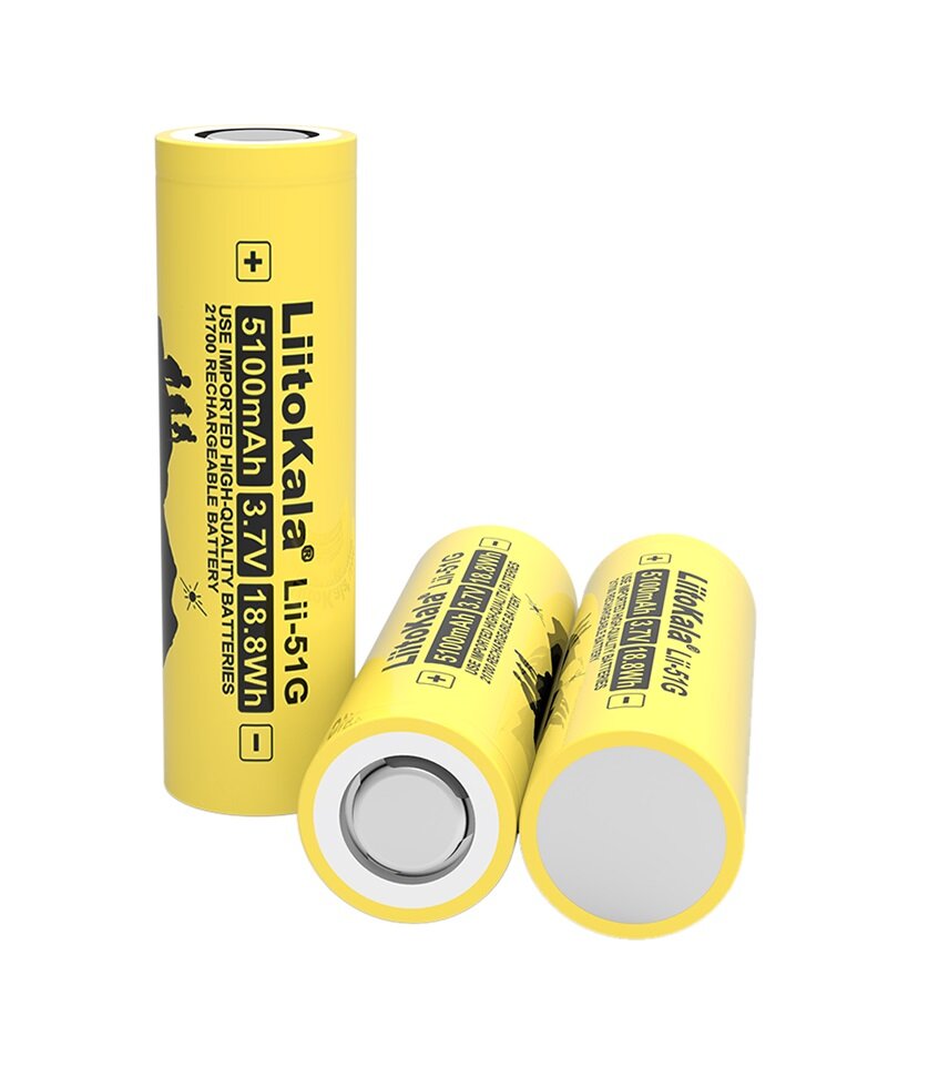 Аккумулятор Li-lon 21700 5100mAh 3,7 V LiitoKala Lii-51G (1 штука) — фото 1
