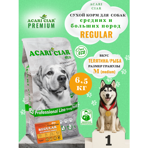 Сухой корм для собак ACARI CIAR REGULAR 6,5кг MEDIUM гранула