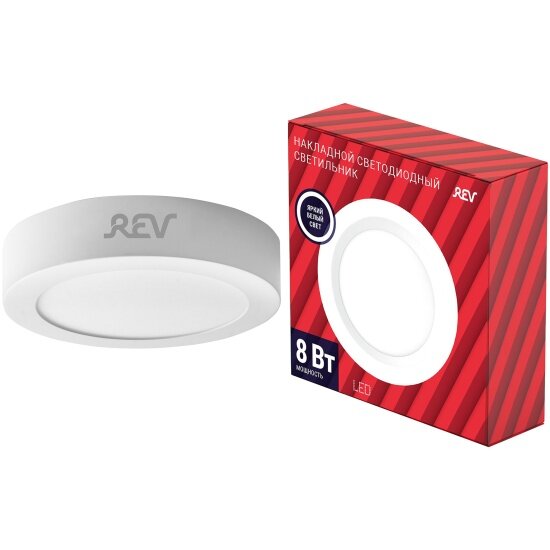 Накладной светильник Rev светодиодный  ROUND 104мм  8Вт  680Лм  4000К  IP20  28903 6