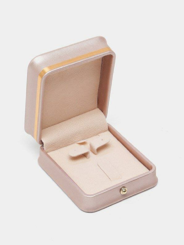 Подарочная коробка, кожаная, для юбилейных подарков, 9x7x4 см. Для колец, серег и цепочки. — фото 1