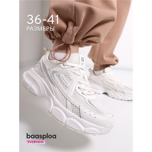 фото Кроссовки baasploa, полнота 6 (ru)/ на среднюю стопу, размер 39, белые