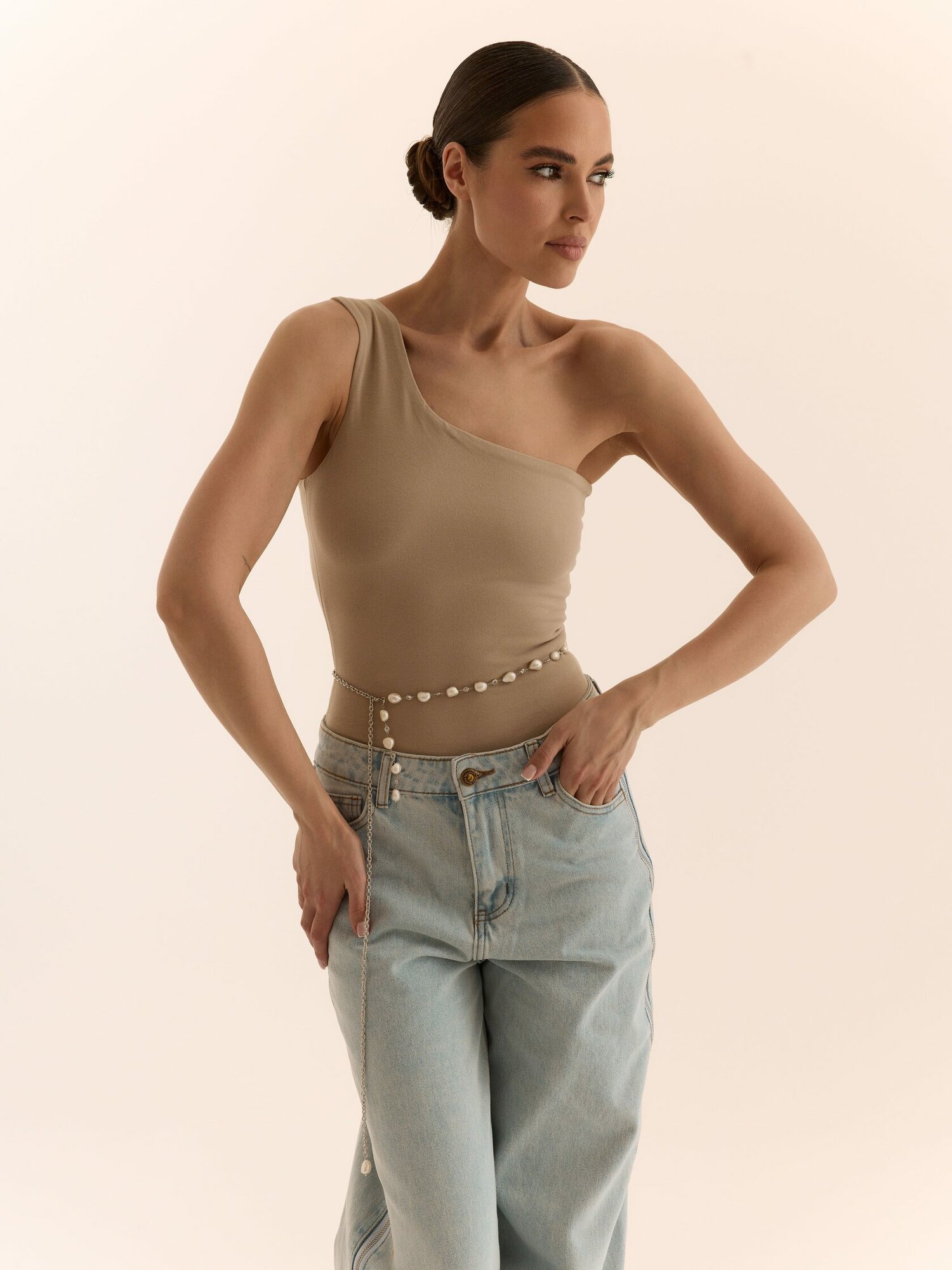 Цепь на тело Edalin JEWELRY, длина 110 см, 1 шт., серебро