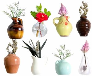 Мини керамические вазы-магниты 8 шт.