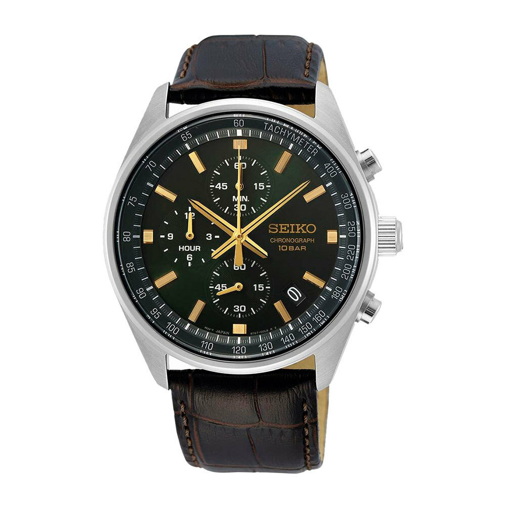 Наручные часы SEIKO CS Dress, зеленый/золотой