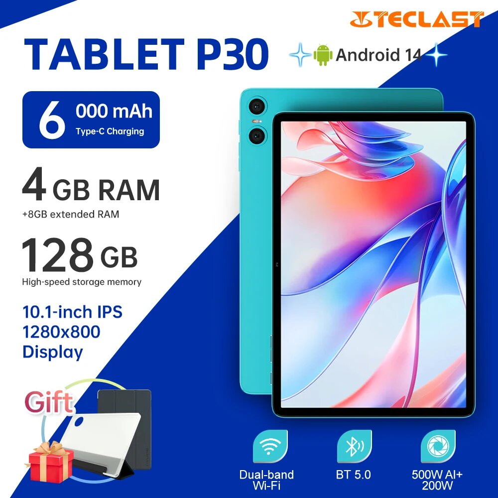 Планшет Teclast P30, 10.1", 4/64ГБ, Wi-Fi, Android