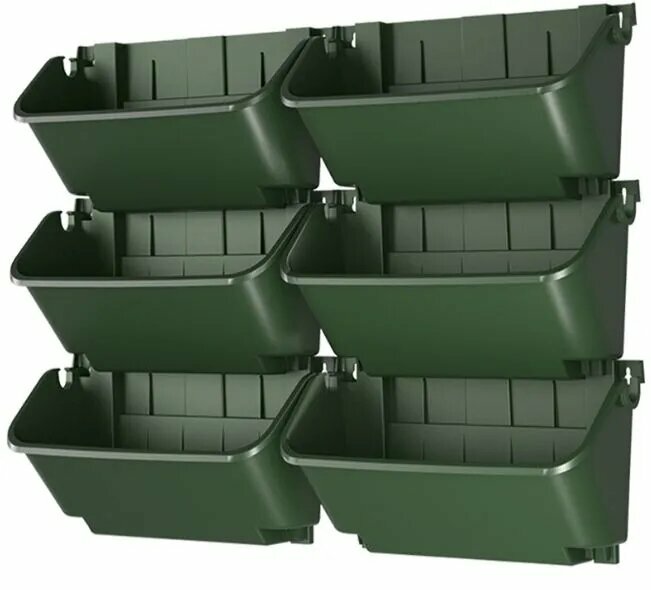 Вертикальная грядка для клубники и цветов  полипропилен  темно зеленая  0 33 м