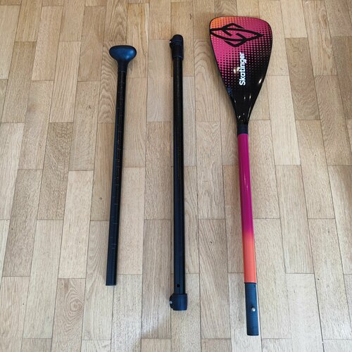 Весло skatinger для SUP-доски фиберглассовое красное