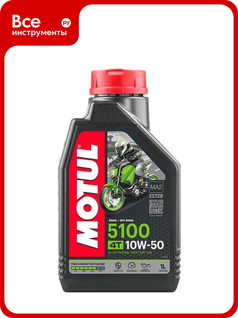 Моторное масло MOTUL 5100 4T 10W50 1 л 113188