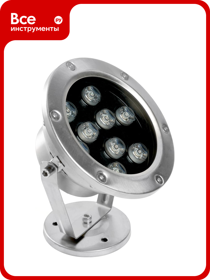 Подводный светодиодный прожектор FERON LL-822 140x80x160mm 9W AC24V RGB IP68 48468