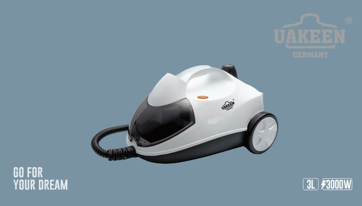 UAKEEN ZL-1103 — пароочиститель с 10 функциями и мощностью 3000 Вт. Легко удаляет жир, пыль и микробы!