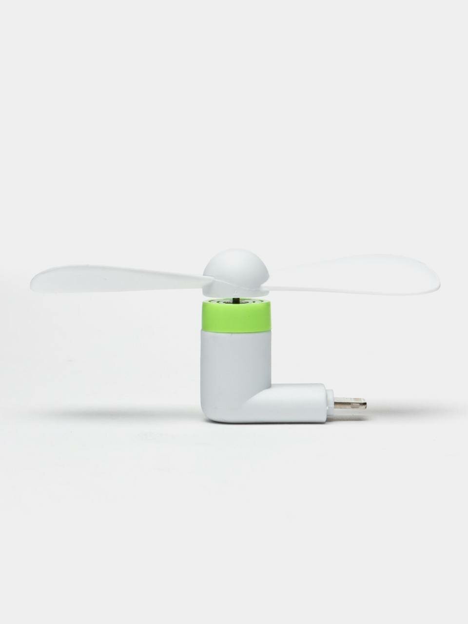 Мини-вентилятор Mini USB Fan - белого цвета, силиконовые лопасти — фото 1