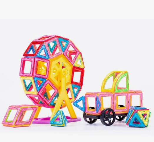 Конструктор магнитный DIY детализированный 78 деталей+ пластиковый бокс — фото 1