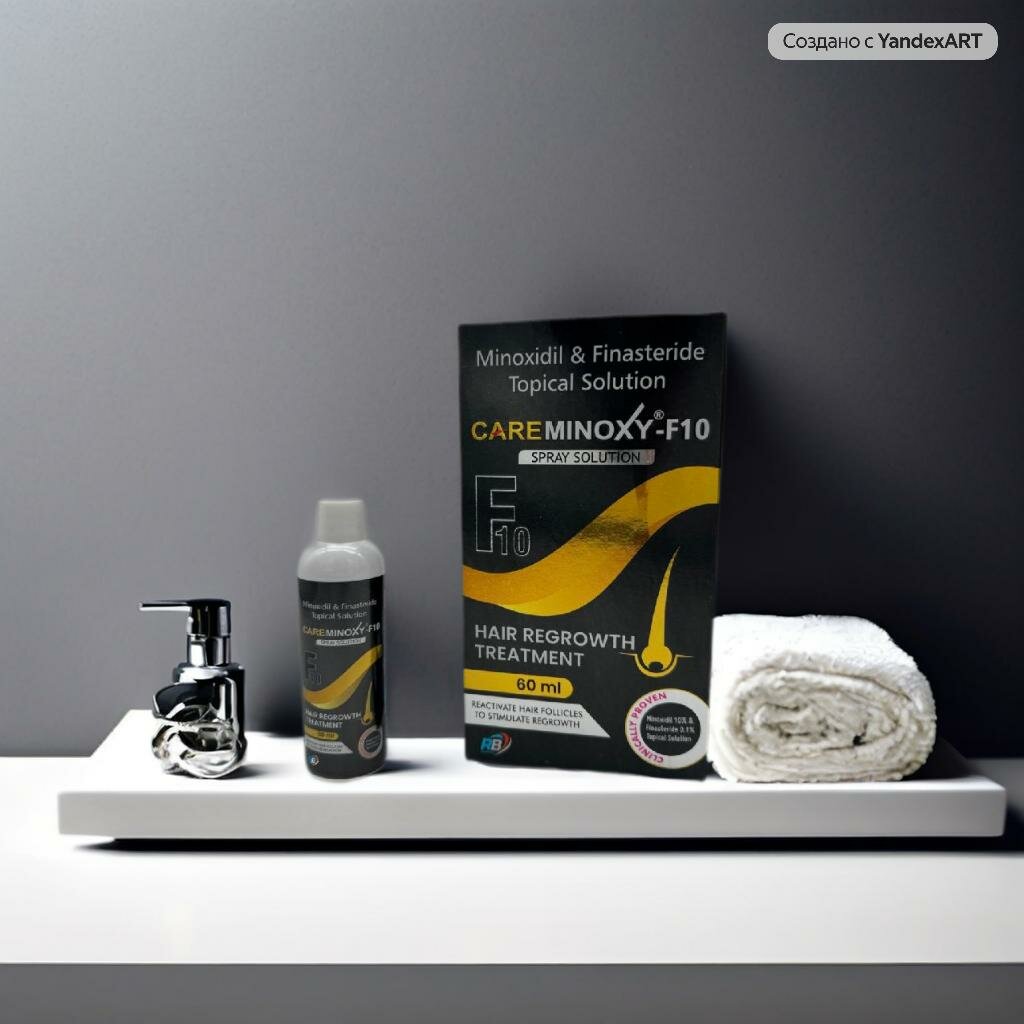 Средство для роста бороды Careminoxy Minoxidil F, с миноксидилом 10%, 60 мл
