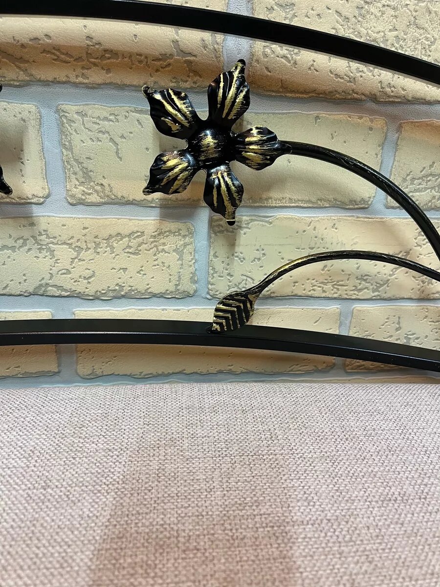 Кованая прихожая, вешалка + банкетка, Студия кованой мебели Нива, цвет бежевый лайт — фото 1