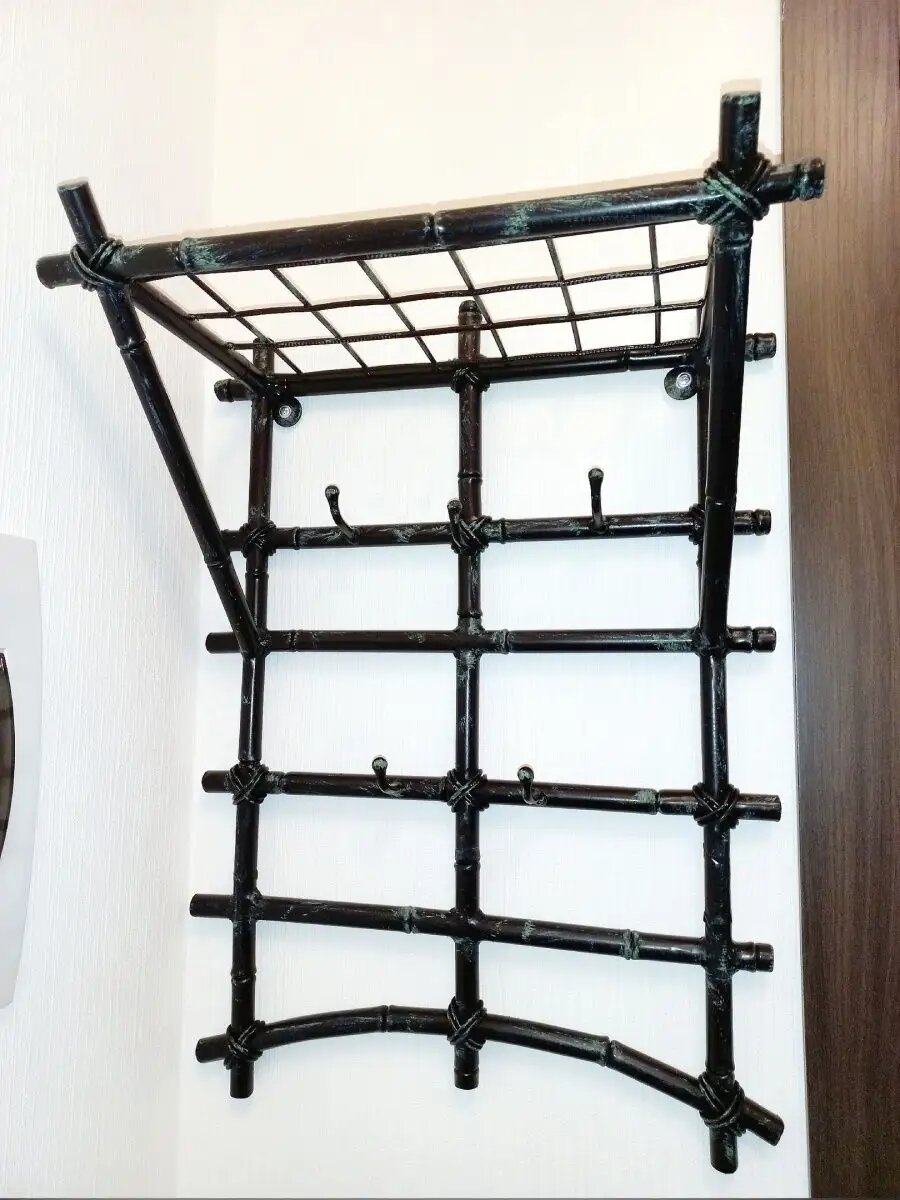 Вешалка настенная, кованая, Студия кованой мебели Нива, цвет черный — фото 1