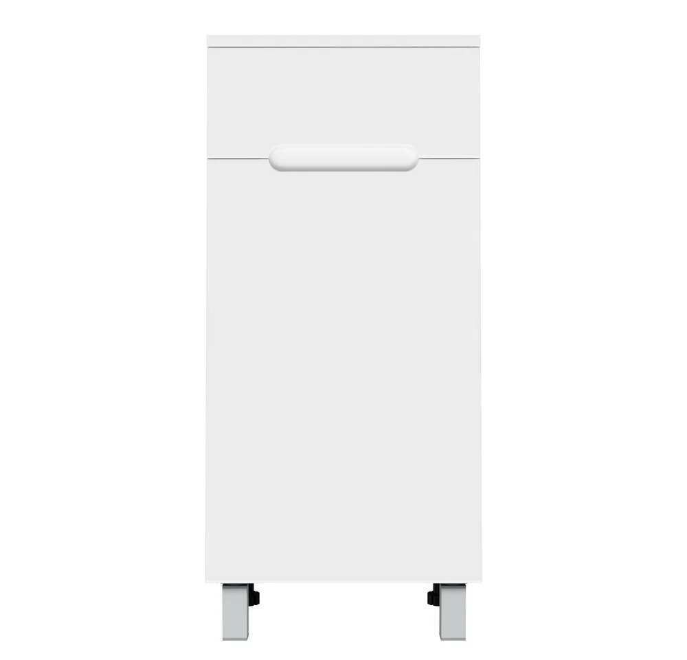 Тумба DIWO Коломна 40 напольная 40 см из МДФ с выдвижными ящиками белая с доводчиками