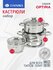 Набор посуды нержавеющая сталь, 6 предметов, кастрюли 1.5,3.1,5.4...