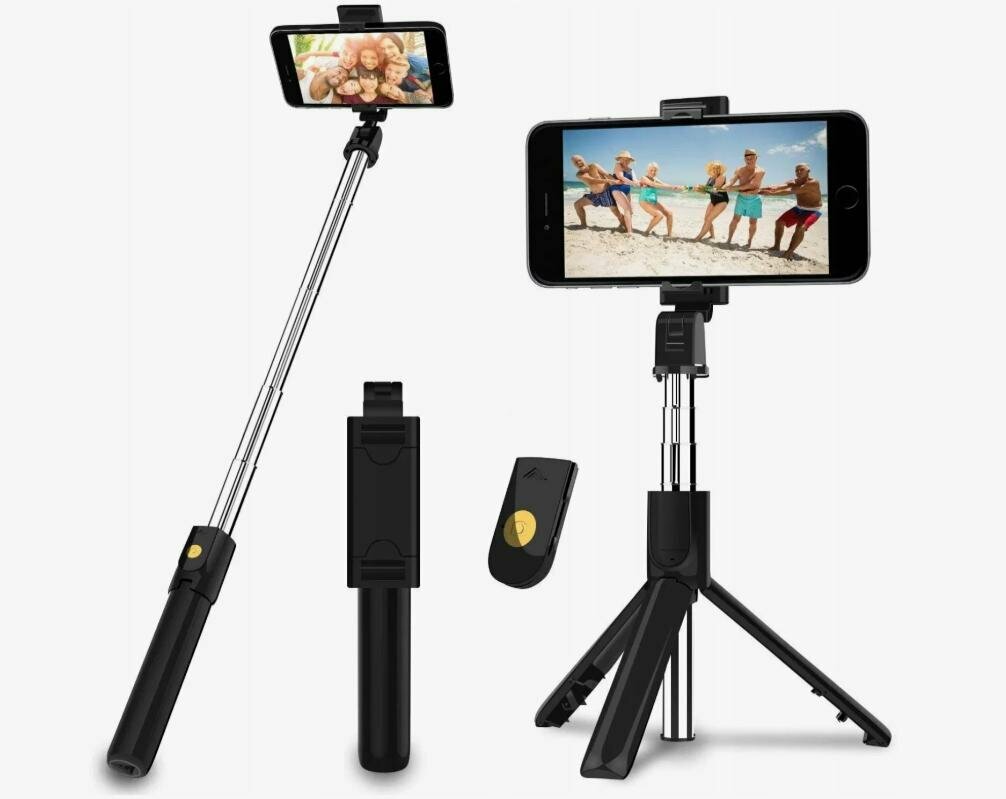 Беспроводная Селфи-палка штатив 3в1 SelfiStick, для всех телефонов, Bluetooth, 40 см
