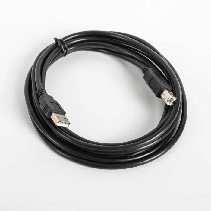 Кабель Defender USB 2.0 (AM) - USB (BM) (USB04-10), 3 м, черный — фото 1