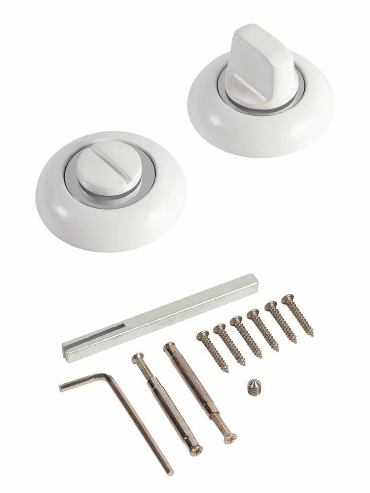 Завертка ВК 08 W/CP/белый-хром блест./RENZ/