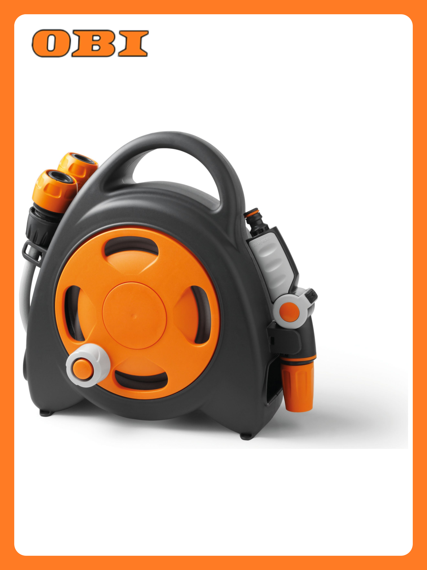 Катушка для шланга GF 80005606 механическая настенная со шлангом 8 мм 115 м