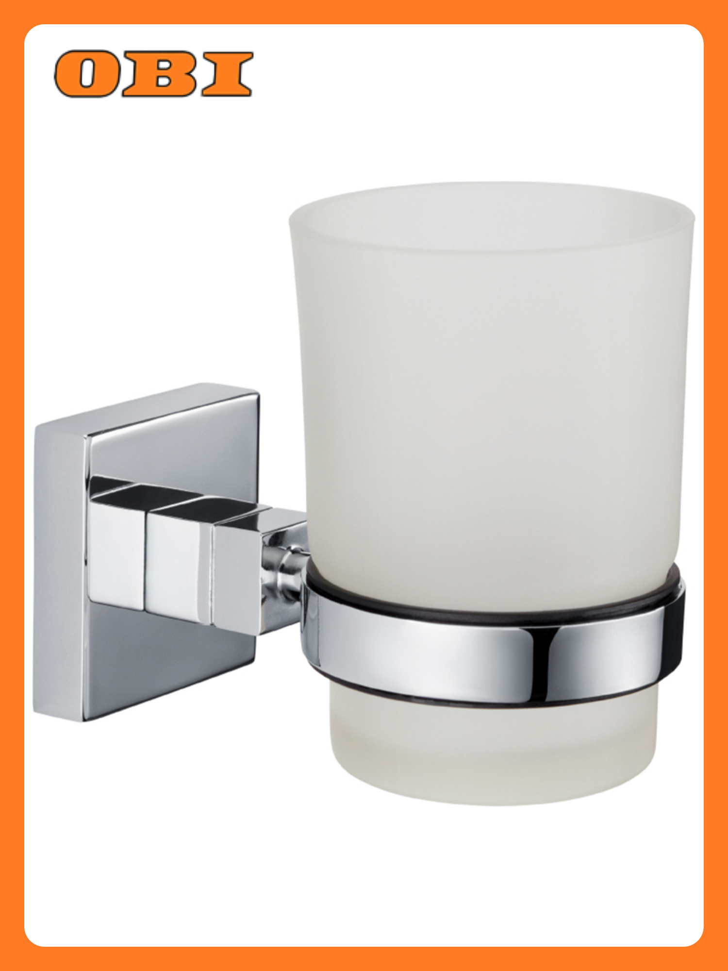 Стакан Fixsen Metra для зубных щеток хром латунь белый матовый