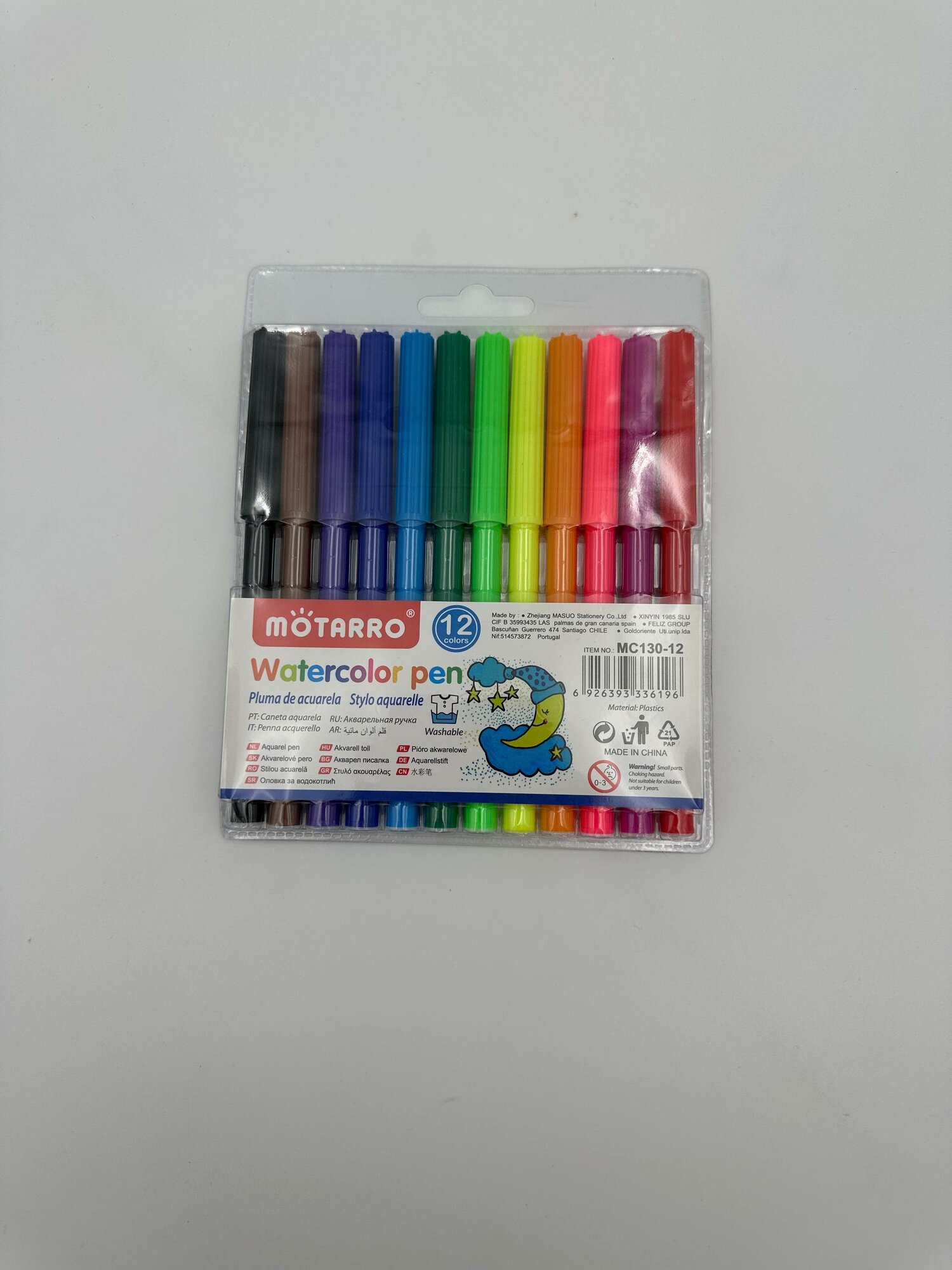 Фломастеры для рисования • набор из 12 ярких насыщенных цветов — фото 1