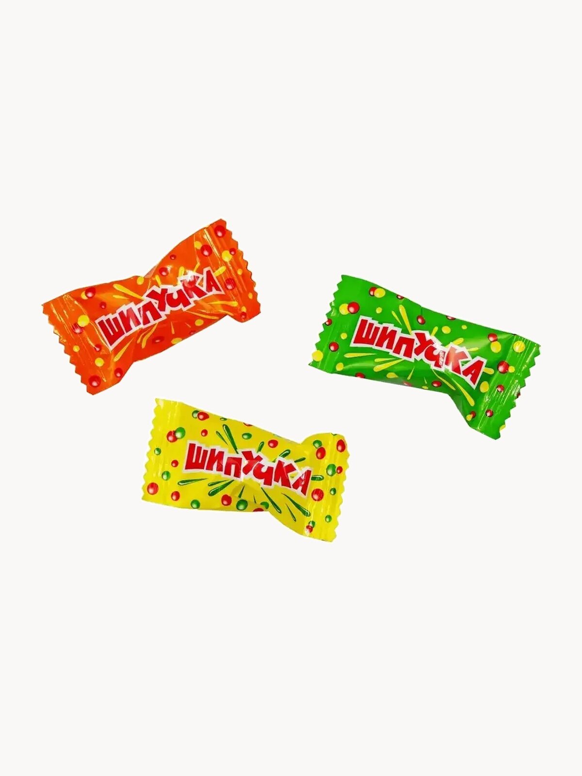 Конфеты «Шипучка» с порошковой начинкой, 500гр со вкусами апельсина, лайма и колы