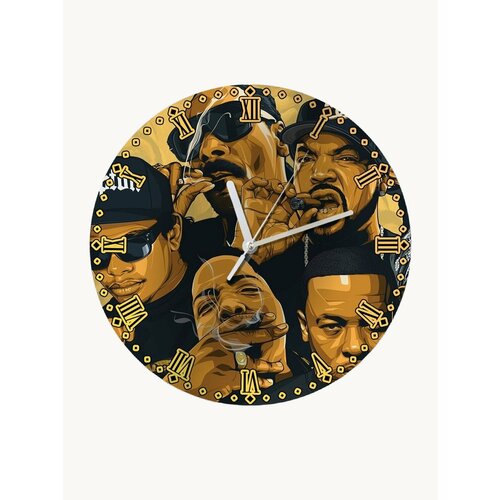 Настенные часы УФ Музыка Старая школа (2 pac, snoop dog, dr dre) - 1195