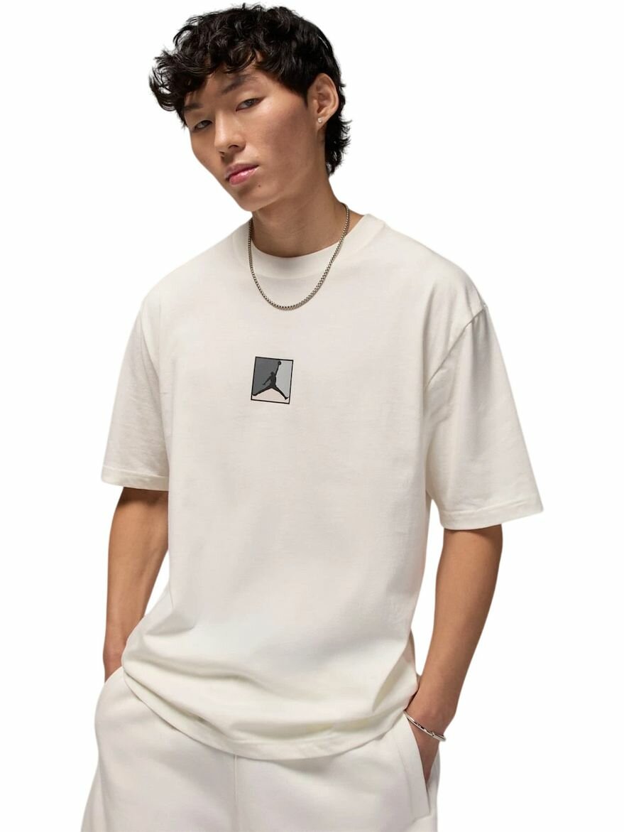 Футболка спортивная NIKE Jordan Brooklyn T-Shirt размер XL бежевый