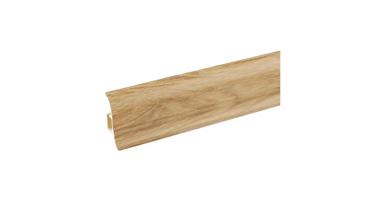 Плинтус ПВХ напольный Winart 58 мм дуб пармский 2500 мм S-профиль с кабель-каналом