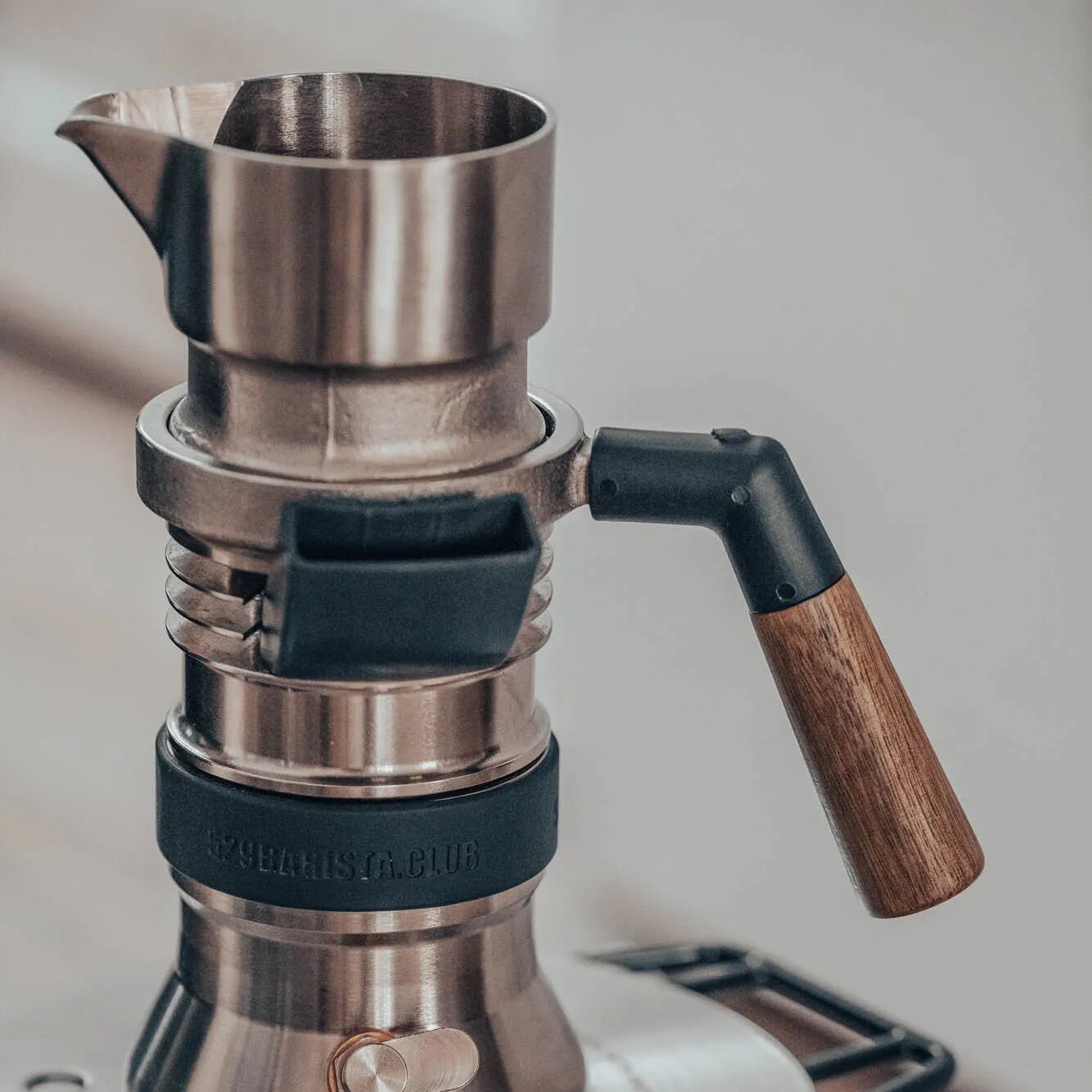 Итальянская кофемашина 9barista с ручкой из орехового дерева No. 3 (single large)