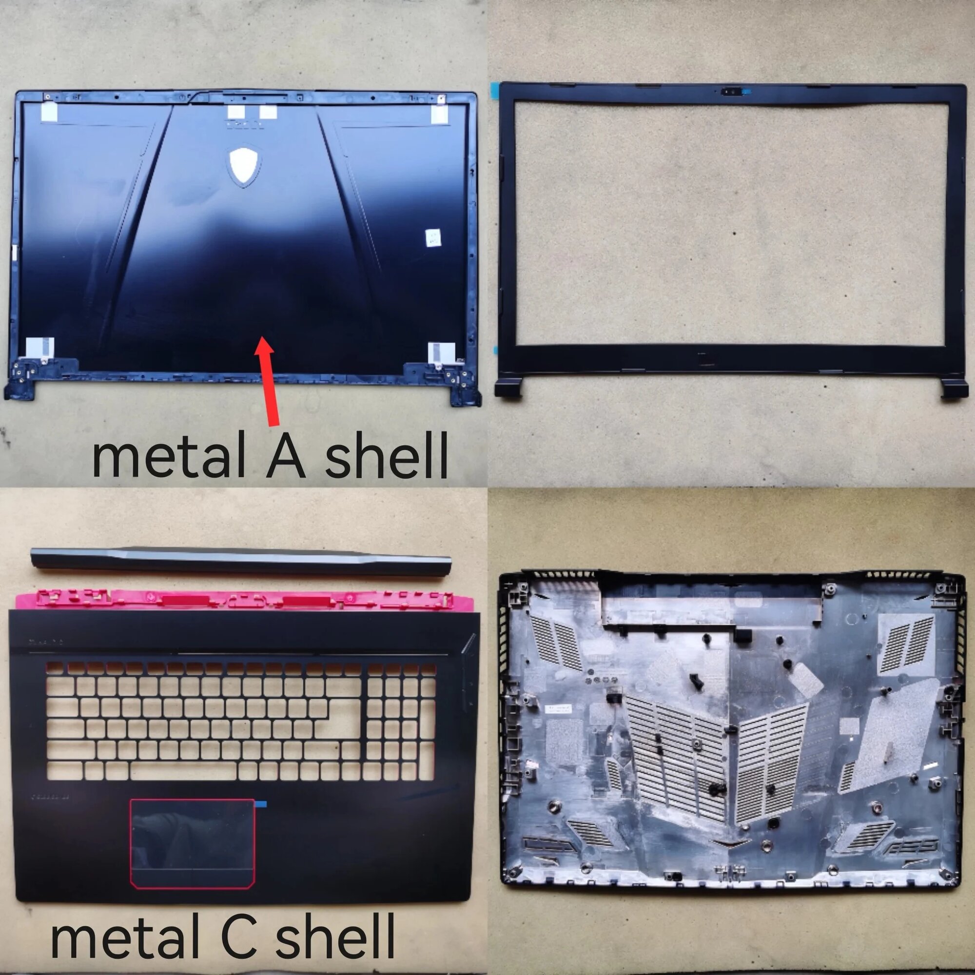 Металлическая крышка ноутбука MSI GE73, Цвет: ABCD hinge cover