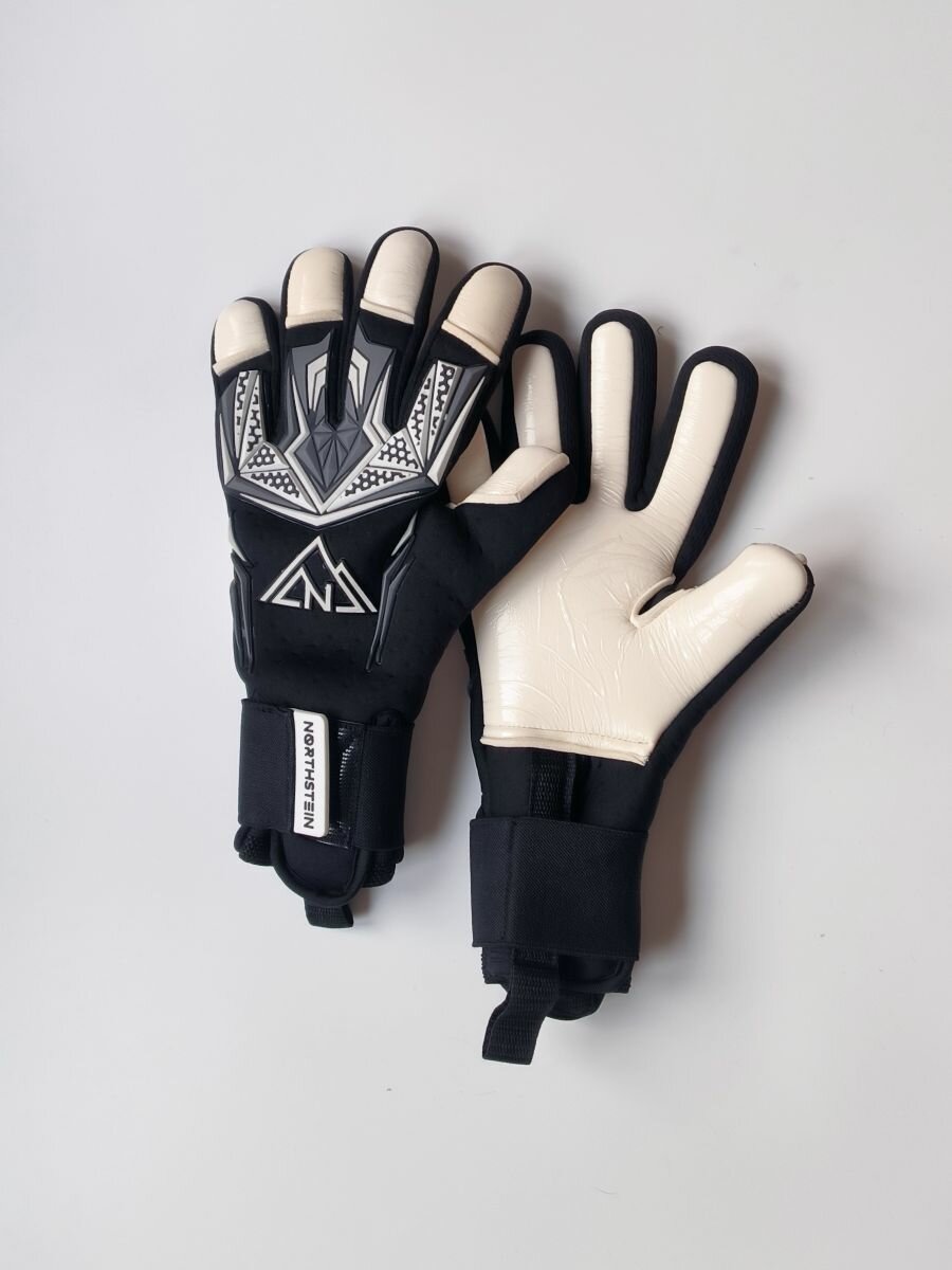 Вратарские перчатки футбольные Northstein Flexar Pro CL4, черные, р-р 12