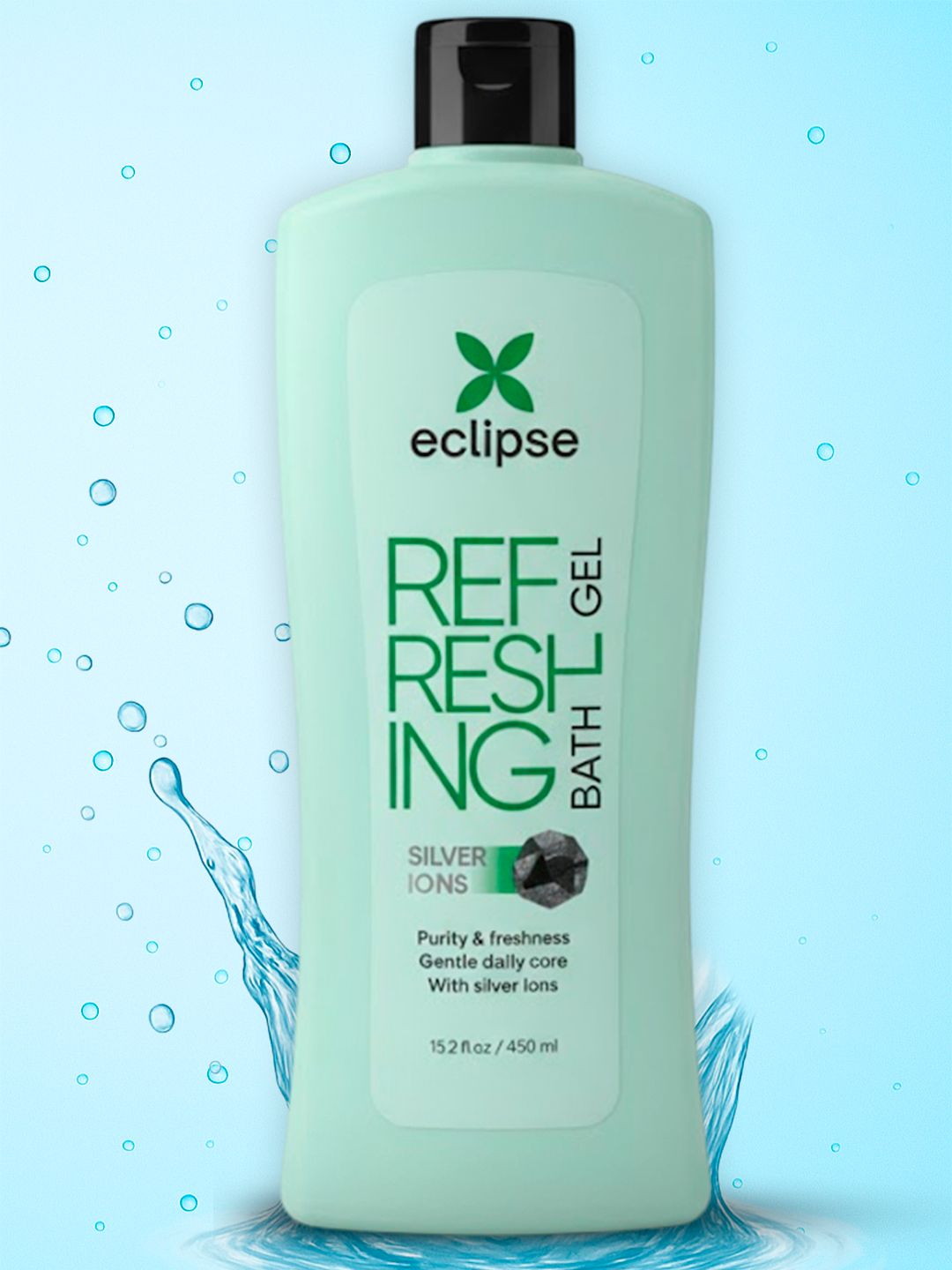 Гель для душа Eclipse Refreshing и Perfume, с серебряными ионами и эссенцией камелии, 450 мл — фото 1