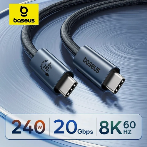 Изображение товара Кабель для зарядки и передачи данных Baseus Flash 2, С-С, 240 Вт (звездно-синий)