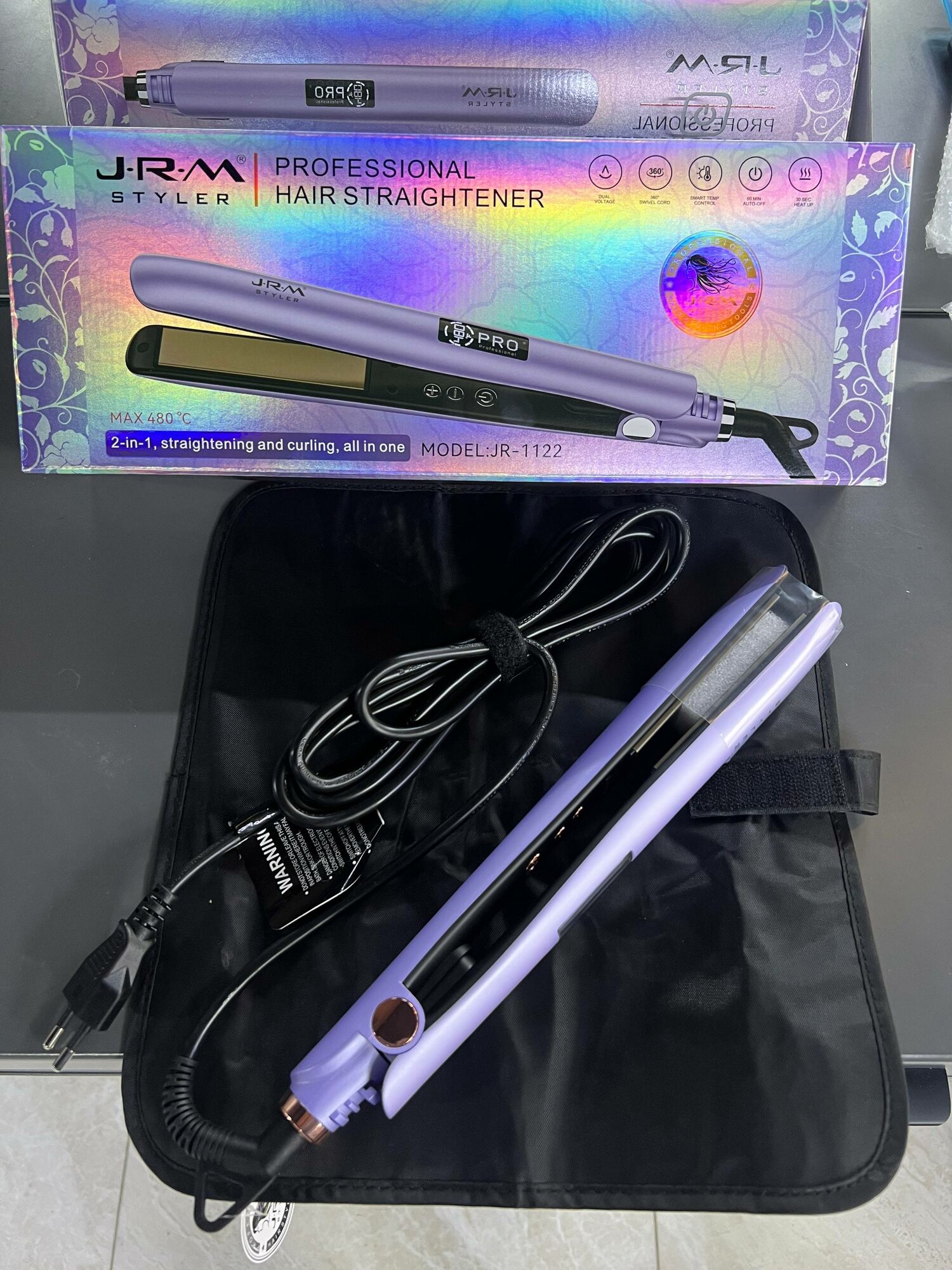 Профессиональный выпрямитель для волос JRM JR-1122 — 480°C, керамические пластины, быстрый нагрев