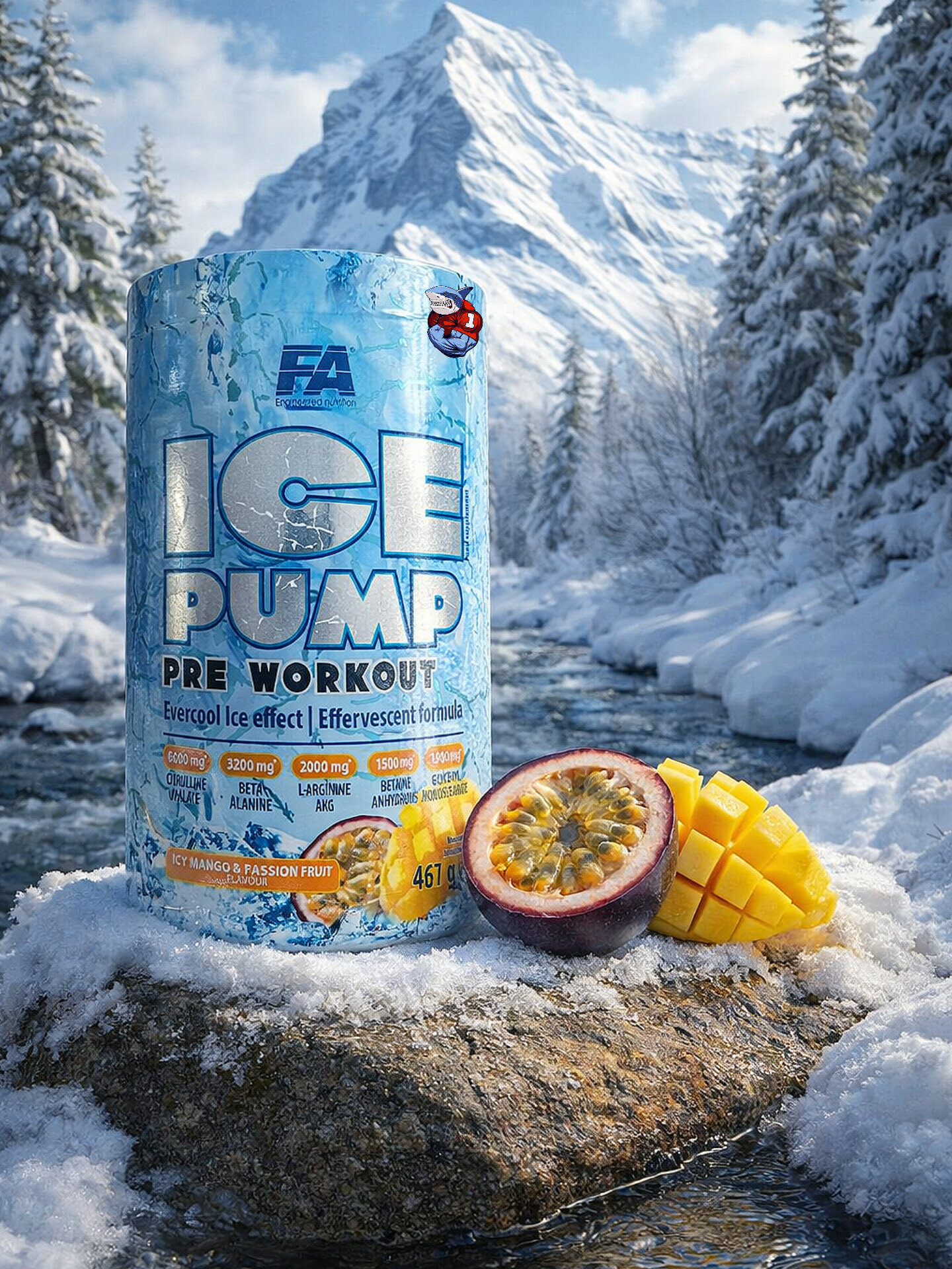 Ice Pump от FA Nutrition 50 порций предтренировочный комплекс. Манго Маракуйя