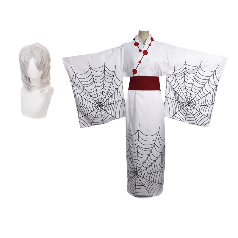 Косплей Spider Rui, белый костюм с париком, Demon no Yaiba
