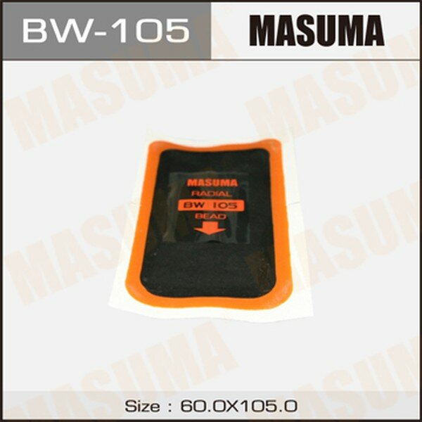 Заплатка кордовая для холодной и горячей вулканизации 60х105мм MASUMA BW105 60х105 мм