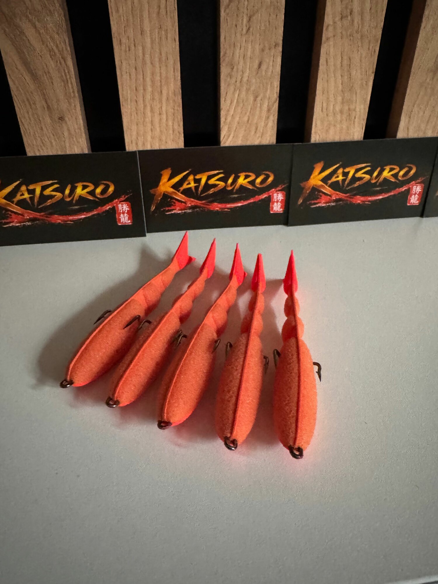 Поролоновая рыбка для рыбалки Katsuro(2гр, 10мм) набор 5 шт, цвет оранжевый, УФ
