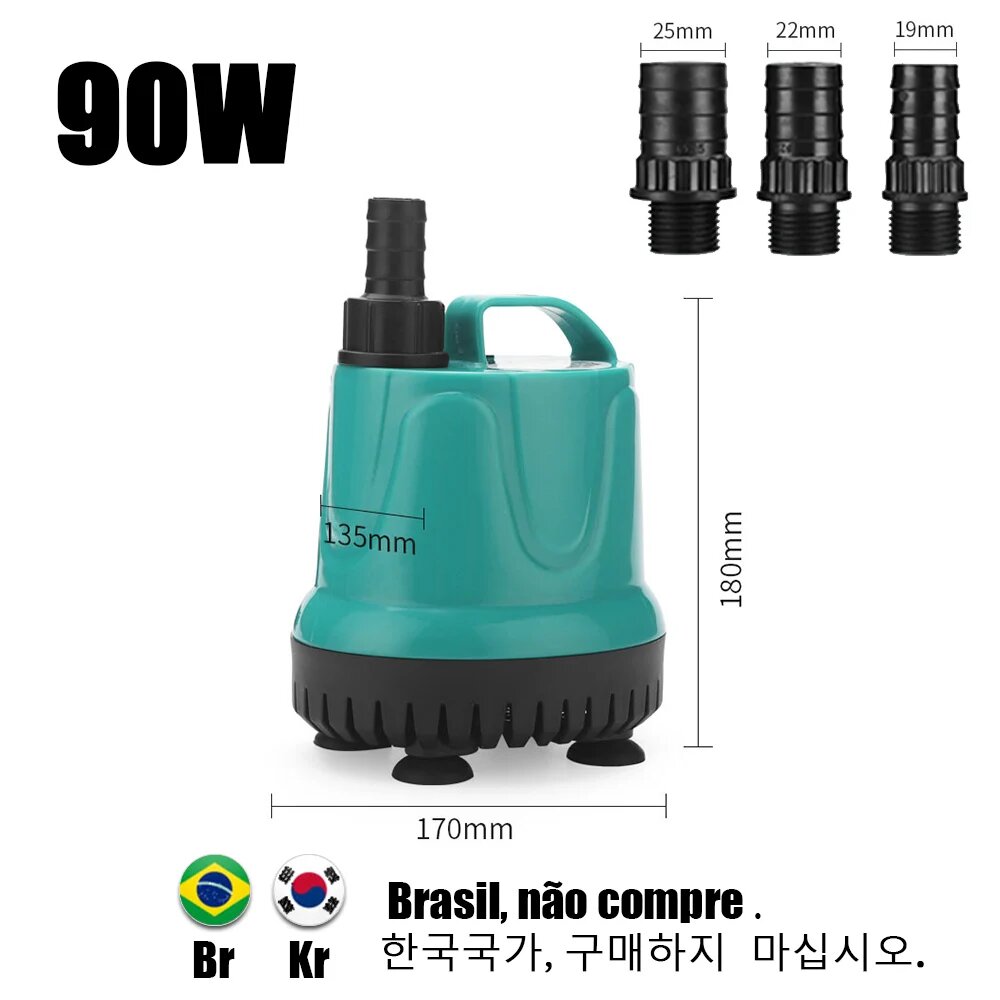 Погружной металлический насос для аквариума 220-240В 220V 50Hz, 90W 4000LH