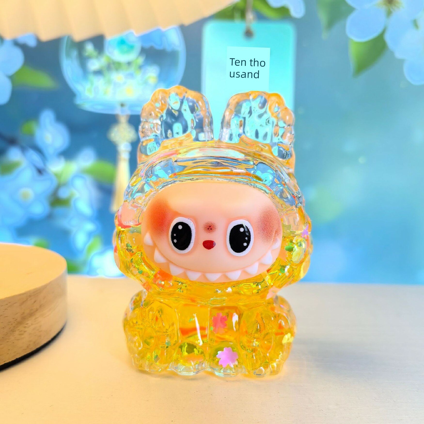 Ночное свечение мини-декоративная фигурка: желтая, 8.6 см, эффект вспышки для гостиной