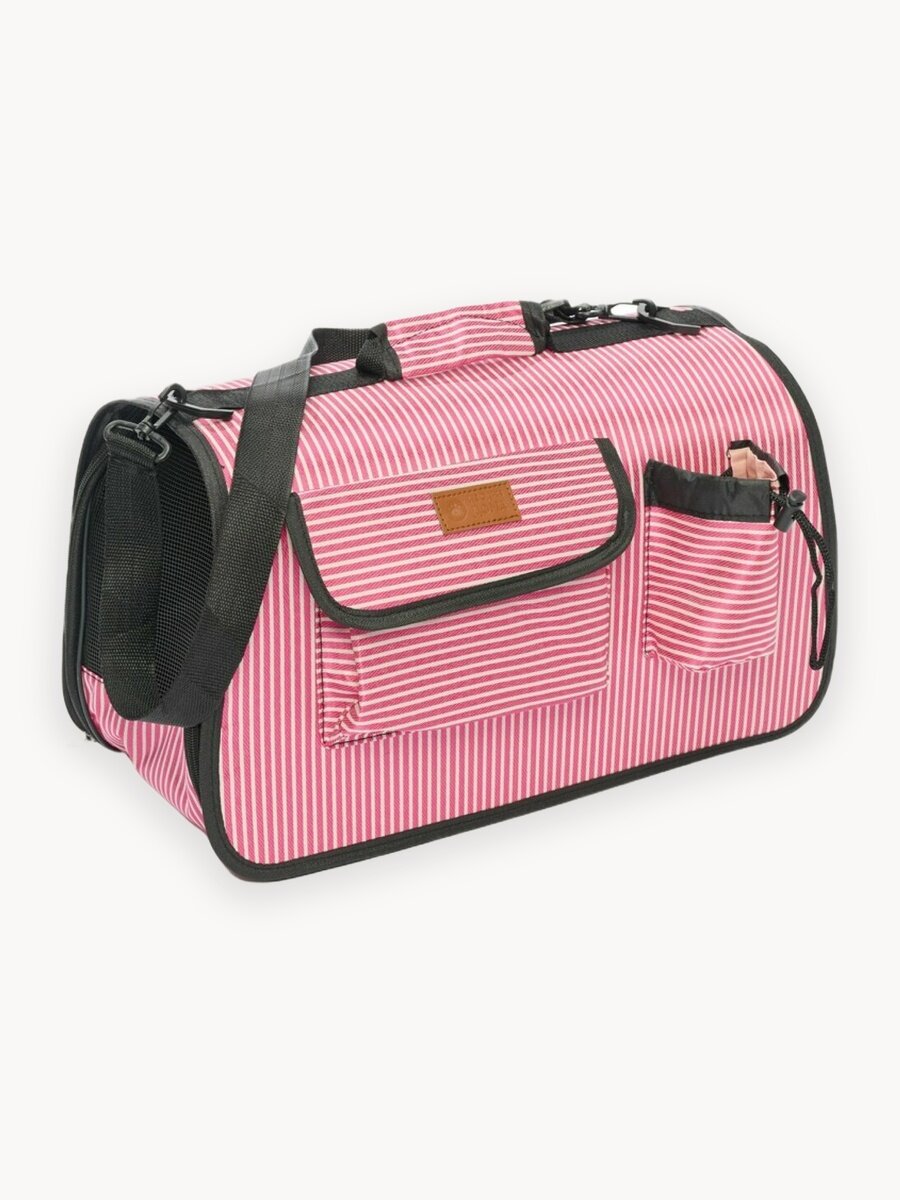 Сумка-переноска для животных/кошек/для собак "Не Один Дома" Holiday pink, 40х21х27 см, розовый