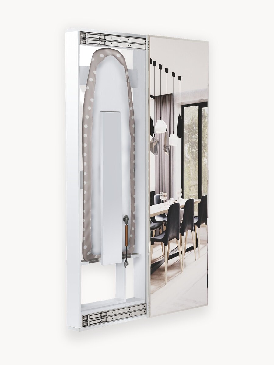 ARNIKA Гладильная доска "Смарт", с зеркалом, лдсп, 112 см х 35 см