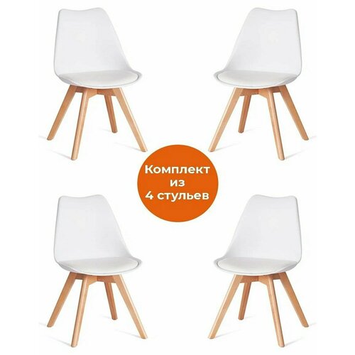 фото Комплект стульев для кухни tetchair tulip (mod. 73-1), 4 шт, белый