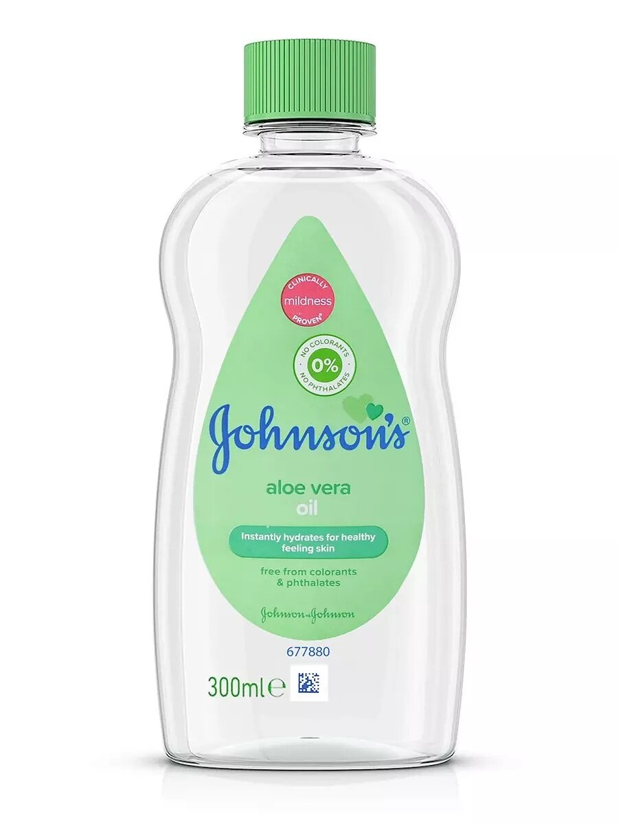 Картинки Johnson's Baby Масло косметическое детское с алоэ, 300мл