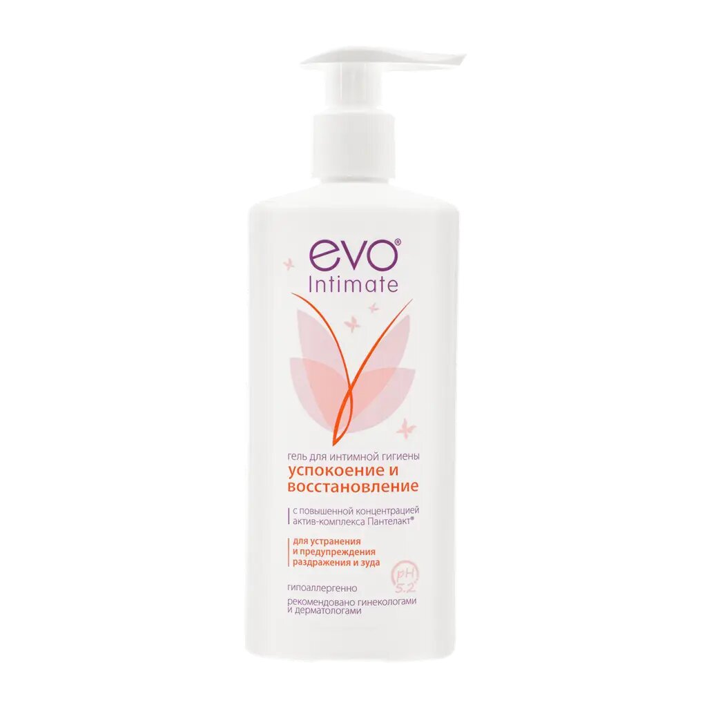 EVO Intimate Гель для интимной гигиены Успокоение и восстановление с актив-комплексом Пантелакт 250 мл 1 шт