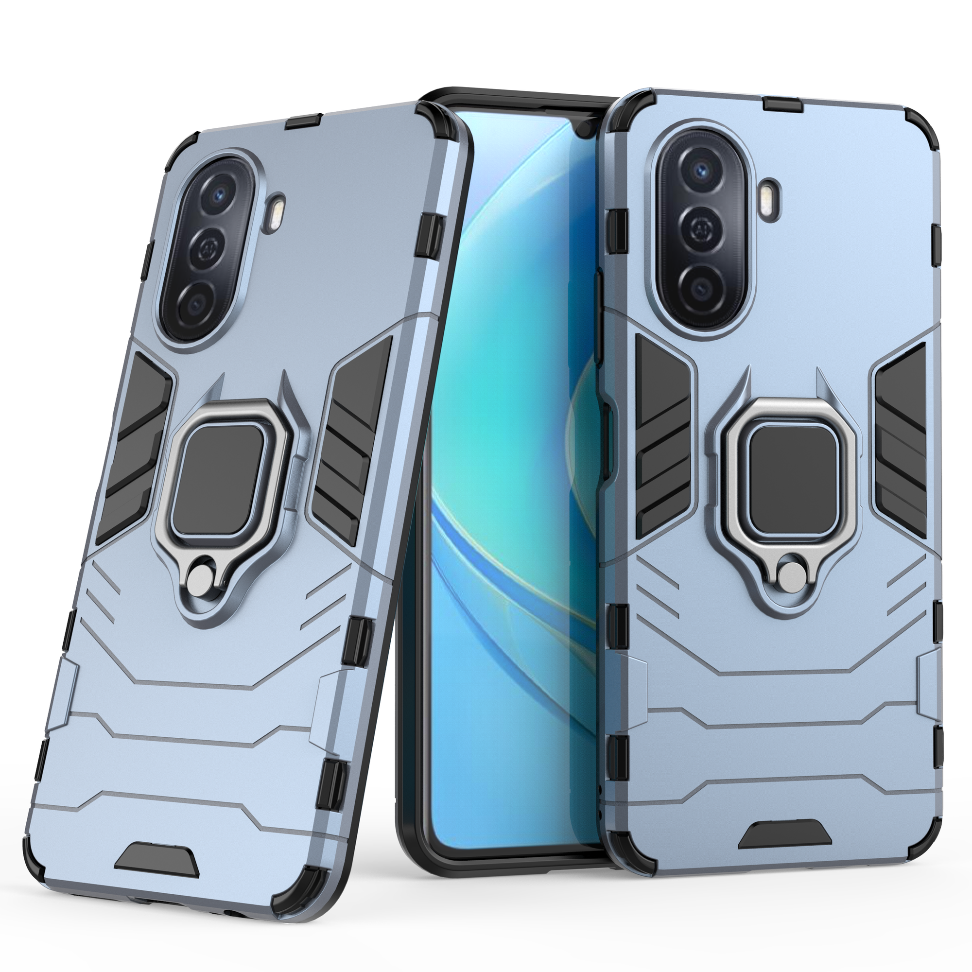 Чехол противоударный для Huawei Nova Y71 и Y70 и Y70 Plus / Нова У71 и У70 и У70 + (Светло-синий) — фото 1